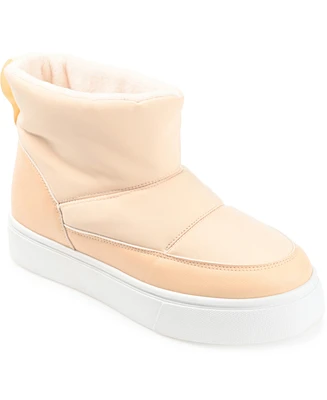 Journee Collection Women's Sethie Platform Cold Weather Puffer Booties