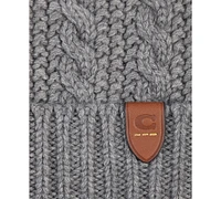 Coach Men's Cable-Cuff Logo Patch Beanie