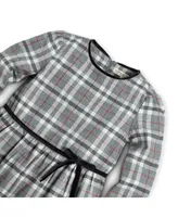 Hope & Henry Baby Girls Long Sleeve Tiered Flannel Dress