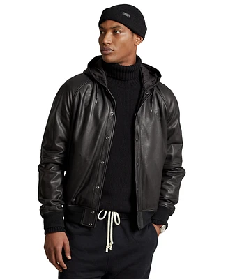 Polo Ralph Lauren Men's Leather Hooded Jacket