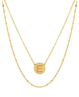 Giani Bernini Initial Disc Layered Pendant Necklace 18k Gold-Plated Sterling Silver, Created for Macy's