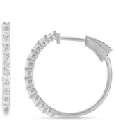 Grown With Love Lab Grown Diamond Small Hoop Earrings (1 ct. t.w.) in 14k White Gold