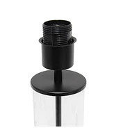 Simple Designs Encased Metal and Clear Glass Table Lamp