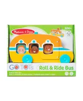 Melissa and Doug Go Tots Wooden Roll Ride Bus with 3 Disks, Set of 4