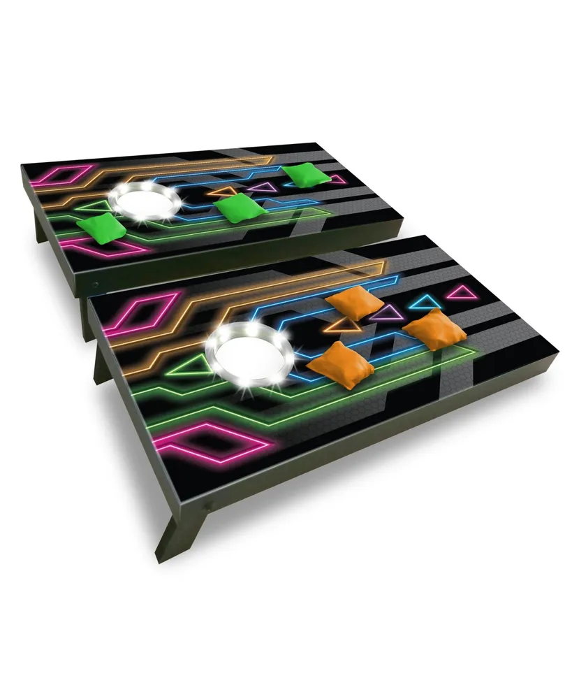 Ambassador Games Electronic Arcade Cornhole Neon Series, Set of 8