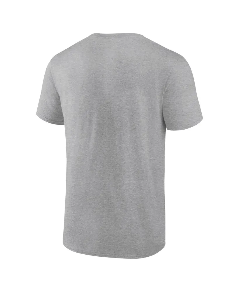 Men's Fanatics Heathered Gray Cleveland Guardians Official Logo T-shirt