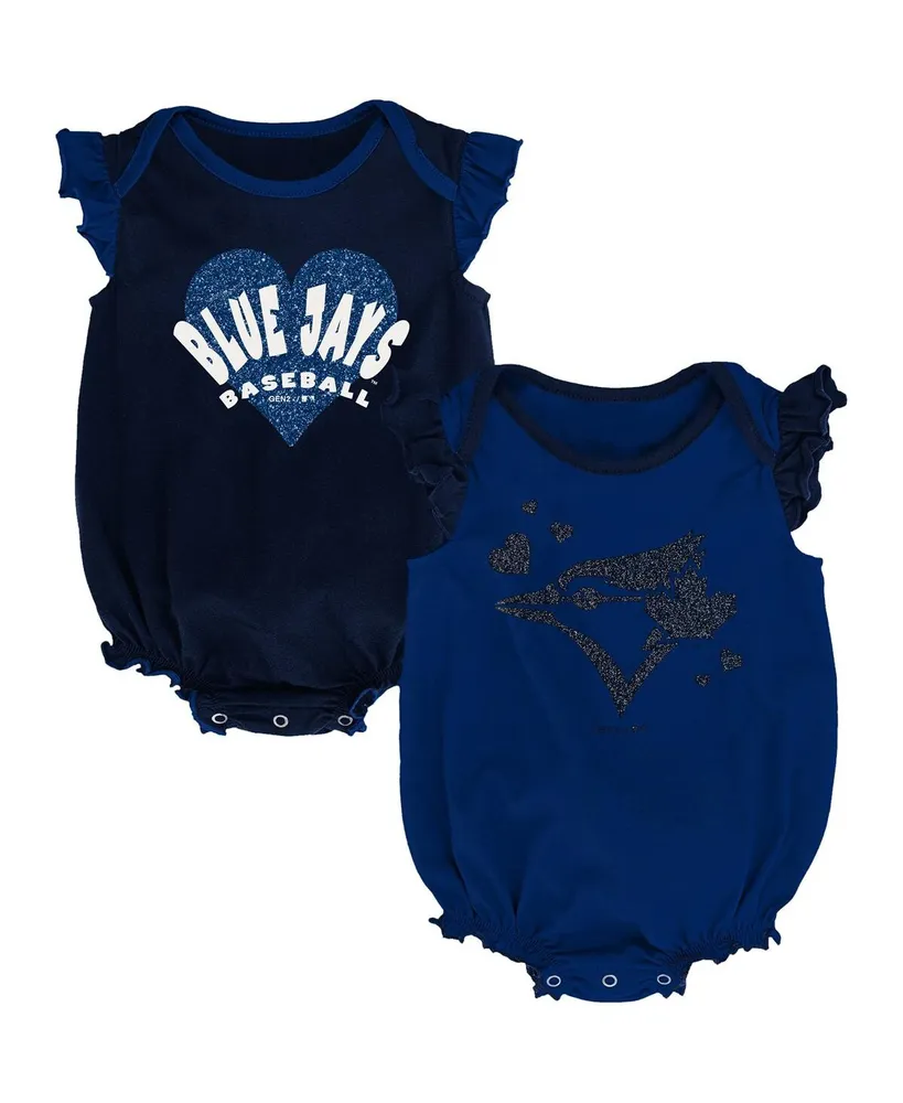 Girls Newborn & Infant Royal Toronto Blue Jays Three-Piece Bodysuit Bib &  Bootie Set