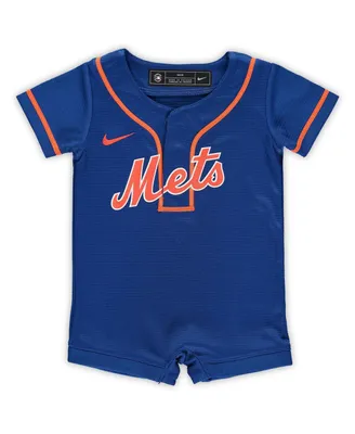 Newborn and Infant Boys Girls Nike Royal New York Mets Official Jersey Romper