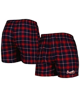 Men's Concepts Sport Navy, Red Atlanta Braves Ledger Flannel Boxers