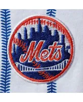 Infant Boys and Girls White New York Mets Pinstripe Power Hitter Coverall