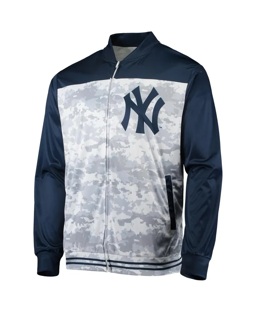 Men's Stitches Navy New York Yankees Camo Full-Zip Jacket