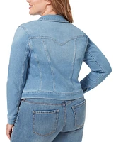 Jessica Simpson Trendy Plus Pixie Long Sleeve Denim Jacket