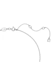 Swarovski Silver-Tone Gema Crystal Pendant Necklace, 14-1/8" + 2" extender