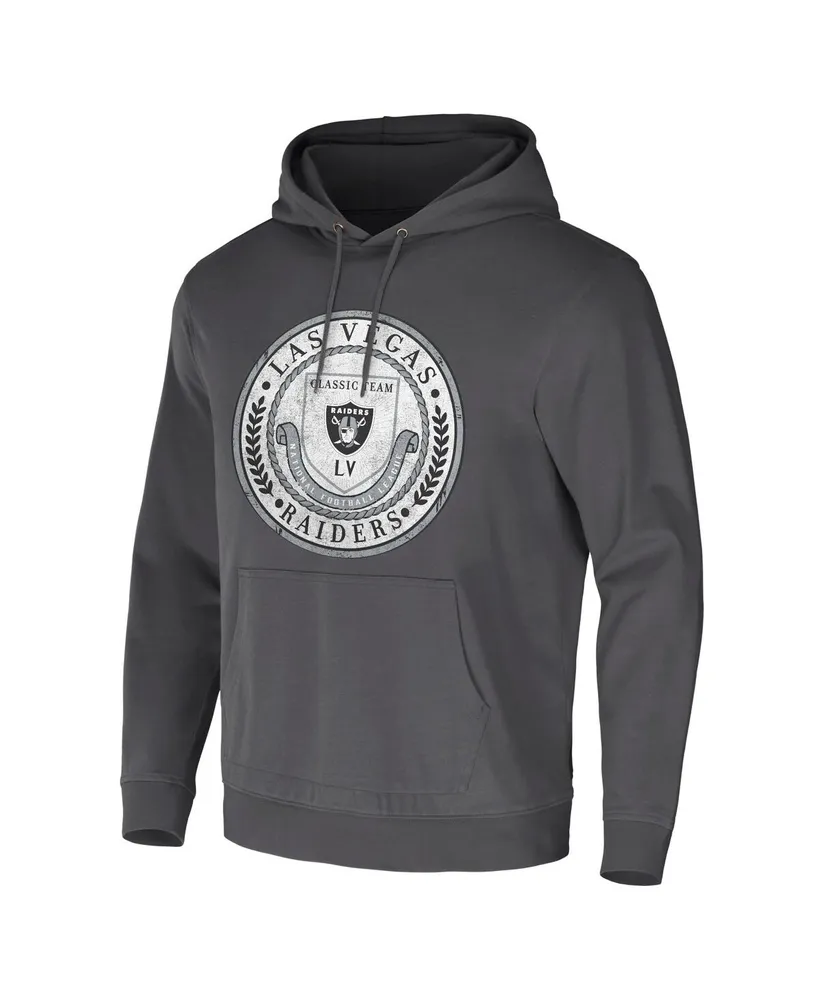 Men's Nfl x Darius Rucker Collection by Fanatics Charcoal Las Vegas Raiders Washed Pullover Hoodie