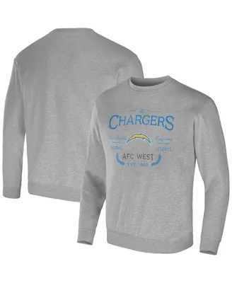 Men's Nfl x Darius Rucker Collection by Fanatics Heather Gray Los Angeles Chargers Pullover Sweatshirt