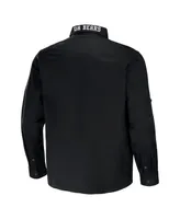 Men's Nfl x Darius Rucker Collection by Fanatics Black Chicago Bears Convertible Twill Long Sleeve Button-Up Shirt