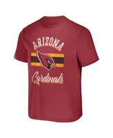 Men's Nfl x Darius Rucker Collection by Fanatics Cardinal Arizona Cardinals Stripe T-shirt