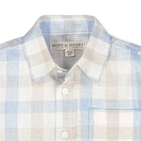 Hope & Henry Baby Boys Linen Button Down Shirt