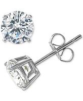 Giani Bernini Cubic Zirconia Solitaire Stud Earrings & Ceramic Trinket Dish, Created for Macy's