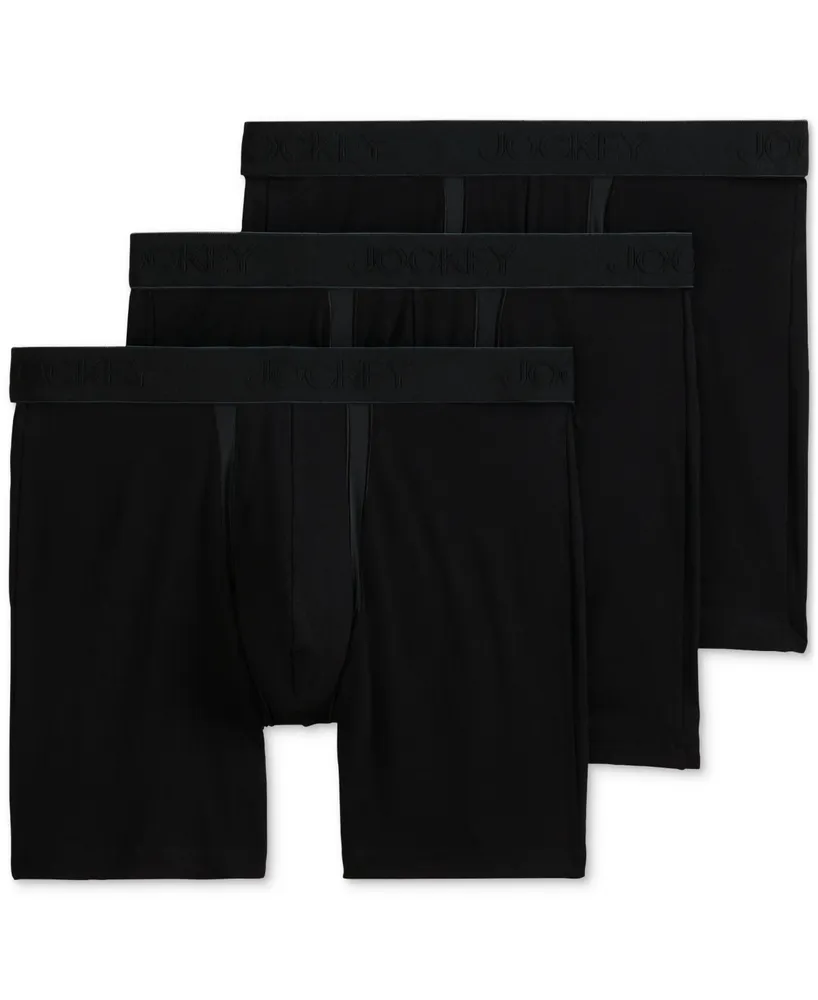 Jockey Men's Chafe Proof Pouch Cotton Stretch 7 Boxer Brief - 3 Pack