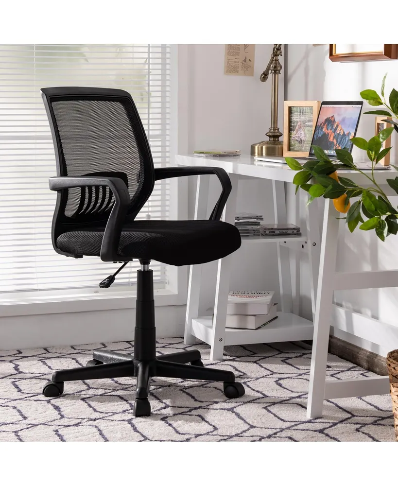 Mid-Back Mesh Chair Height Adjustable Executive Chair w/ Lumbar Support