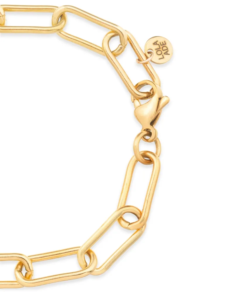 Lola Ade 18k Gold-Plated Stainless Steel Paperclip Chain Link Bracelet