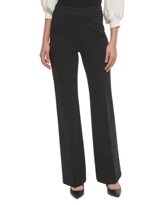 Dkny Women's Soft Ponte Knit High Rise Pull-On Pants