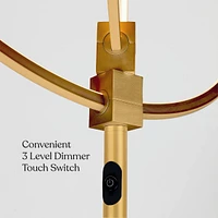 Brightech Eclipse 79" Led Torchiere Floor Lamp with Adjustable Rings