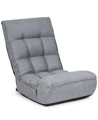 Costway 4-Position Floor Chair Folding Lazy Sofa Adjustable
