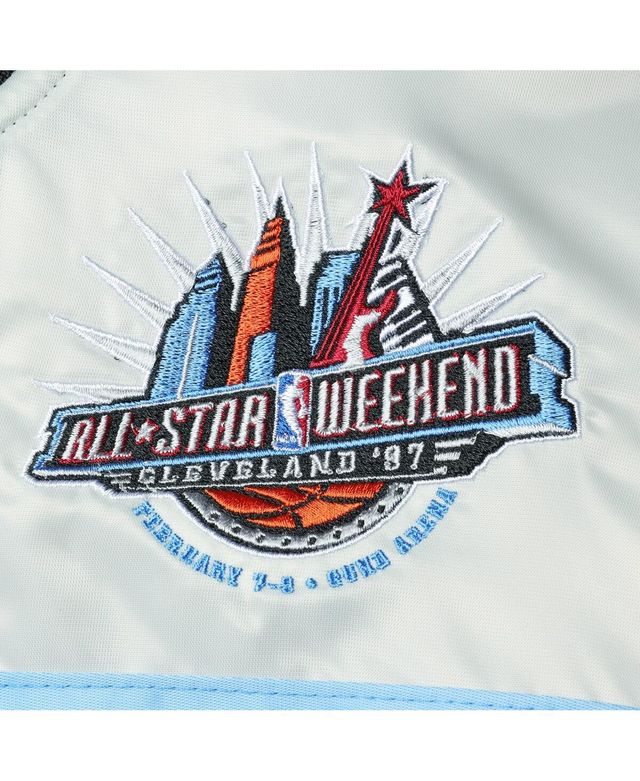 Men's Mitchell & Ness Black Big and Tall Hardwood Classics 1997 Nba All-Star Game Heavyweight Satin Full-Snap Jacket