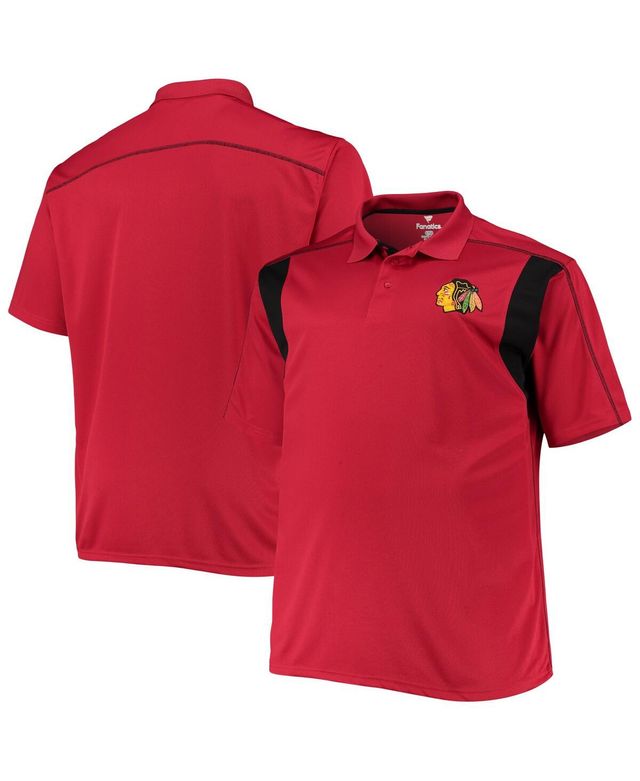 Men's Red Chicago Blackhawks Big and Tall Birdseye Polo Shirt