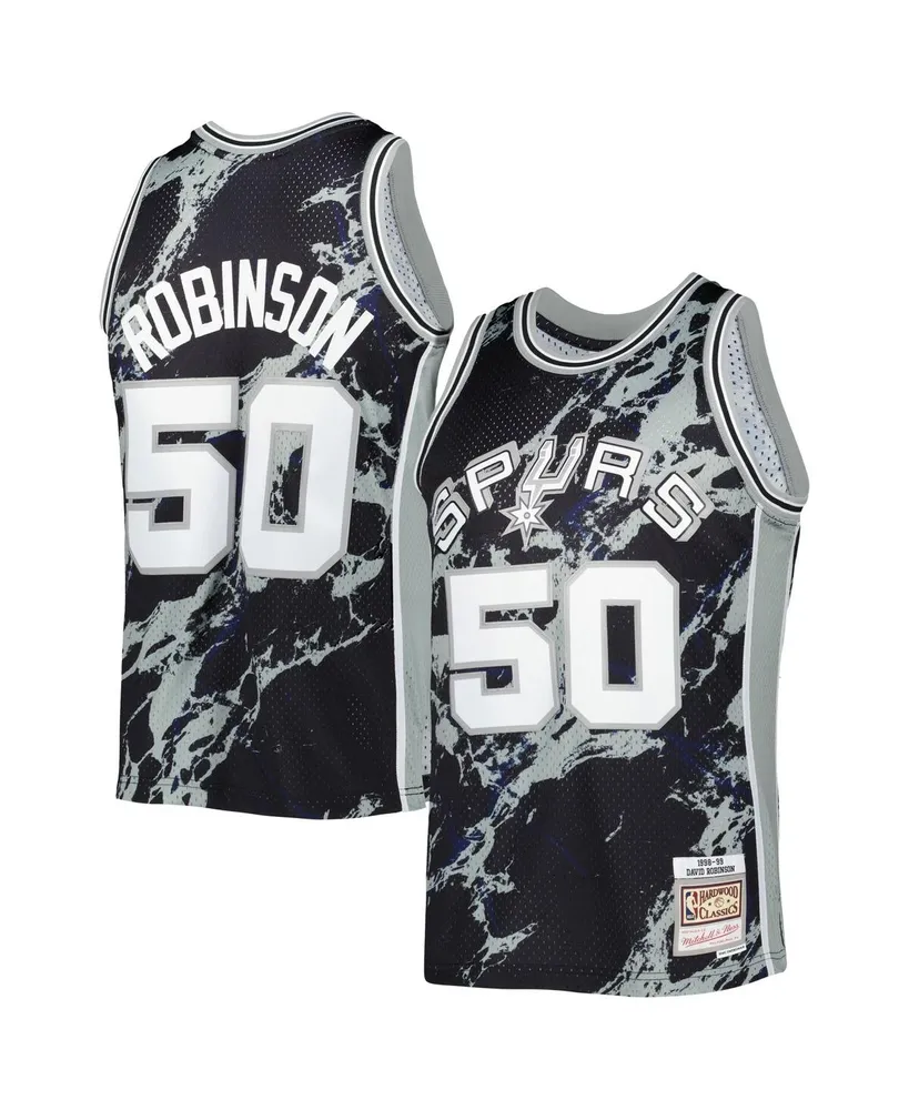 Mitchell & Ness Mens Shaquille O'Neal Magic Marble Jersey - Black Size S