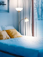 Brightech Sky Dome Plus 72" Led Torchiere Floor Lamp with 1 Reading Arm