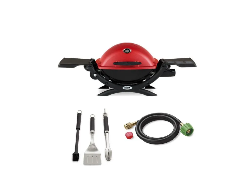 Weber Q 1200 Liquid Propane Gas Grill Red Classic