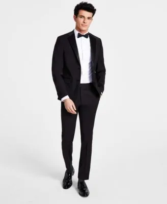Calvin Klein Mens Skinny Fit Wool Tuxedo