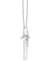 Sirena Diamond Cross 18" Pendant Necklace (1/8 ct. t.w.) 14k White or Yellow Gold