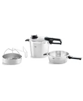 Fissler Vitavit Stainless Steel Premium Set 2.6 Quart , 6.3 Quart Pressure Cooker and Pressure Skillet