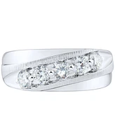 Grown With Love Men's Lab Diamond Diagonal Band (1 ct. t.w.) 10k Gold