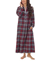 Lanz of Salzburg Cotton Lace-Trim Flannel Nightgown