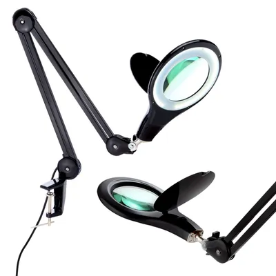 Lightview Pro Led Screw Clamp Magnifier Desk Lamp - (2.25x) 5 Diopter