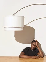 Brightech Mason 81" Led Contemporary Arc Floor Lamp with Marble Base