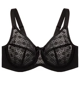 Glamorise Plus Full Figure Wonderwire Lace Comfort Bra 9855