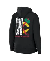 Women's Wear by Erin Andrews Black Chicago Blackhawks Sponge Fleece Full-Zip Hoodie