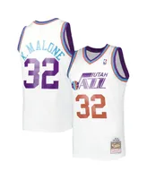 Men's Mitchell & Ness Karl Malone White Utah Jazz 1991-92 Hardwood Classics Reload 3.0 Swingman Jersey