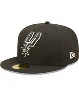 Men's New Era Black San Antonio Spurs 5x Nba Finals Champions Pop Sweat 59FIFTY Fitted Hat