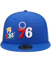 Men's New Era Royal Philadelphia 76ers 3x Nba Finals Champions Crown 59FIFTY Fitted Hat