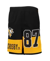 Youth Boys Sidney Crosby Black Pittsburgh Penguins Pandemonium Name and Number Shorts