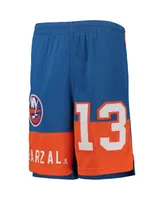 Youth Boys Mathew Barzal Royal New York Islanders Pandemonium Name and Number Shorts