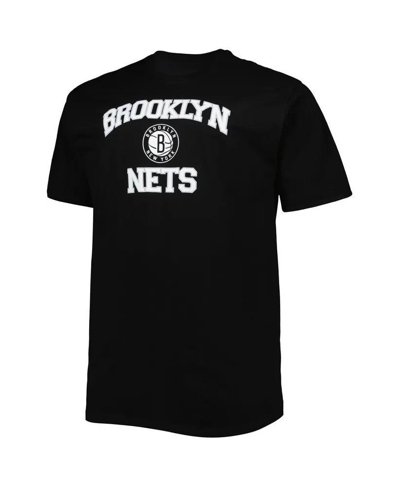 Men's Black Brooklyn Nets Big and Tall Heart Soul T-shirt