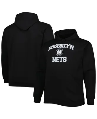 Men's Black Brooklyn Nets Big and Tall Heart Soul Pullover Hoodie